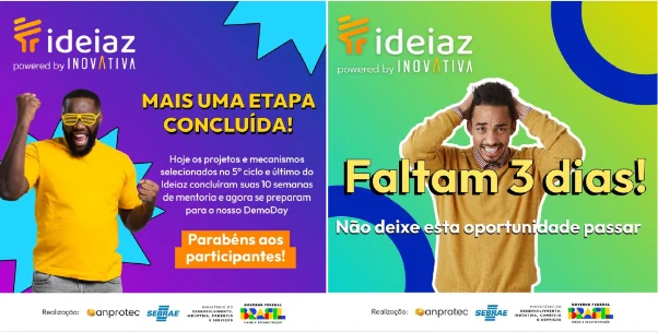 Peças de acompanhamento de ciclo do Programa Ideiaz